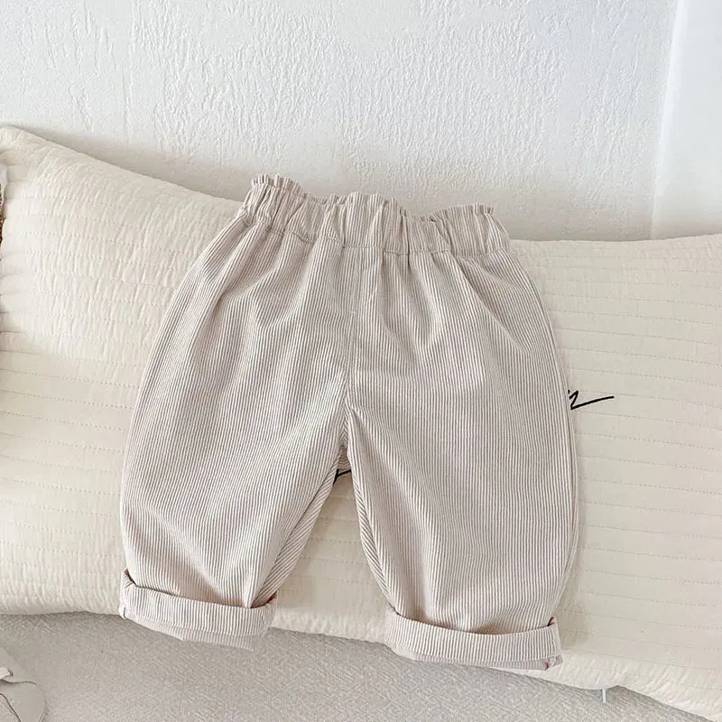 1-5Y Autumn Kids Pants Fashion Corduroy Boys Pants 3 Colors  Boys Trousers Daily Kids Outfit