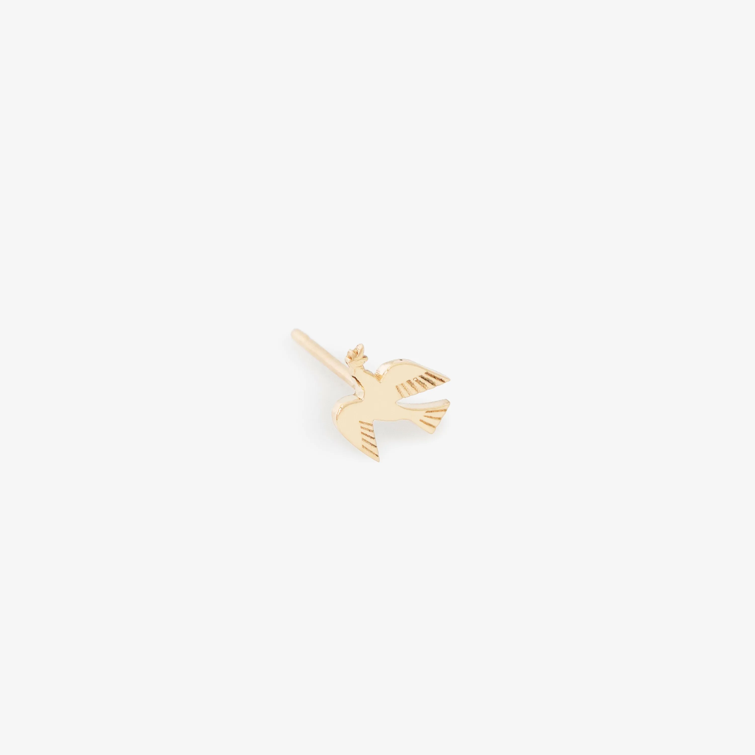 14Kt Gold Dove Earring