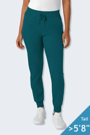 5151T LaserClinics WonderWink Boundless Women's Tall Jogger Scrub Pant Caribbean
