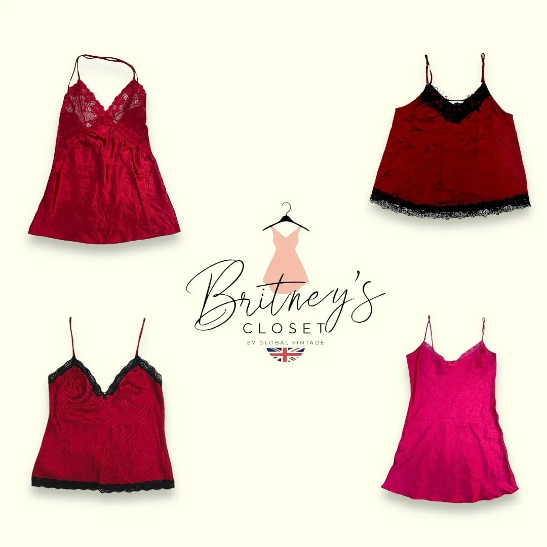 90s Scarlet Romance Silk Cami - 13 Pieces ( BC-10-47 )