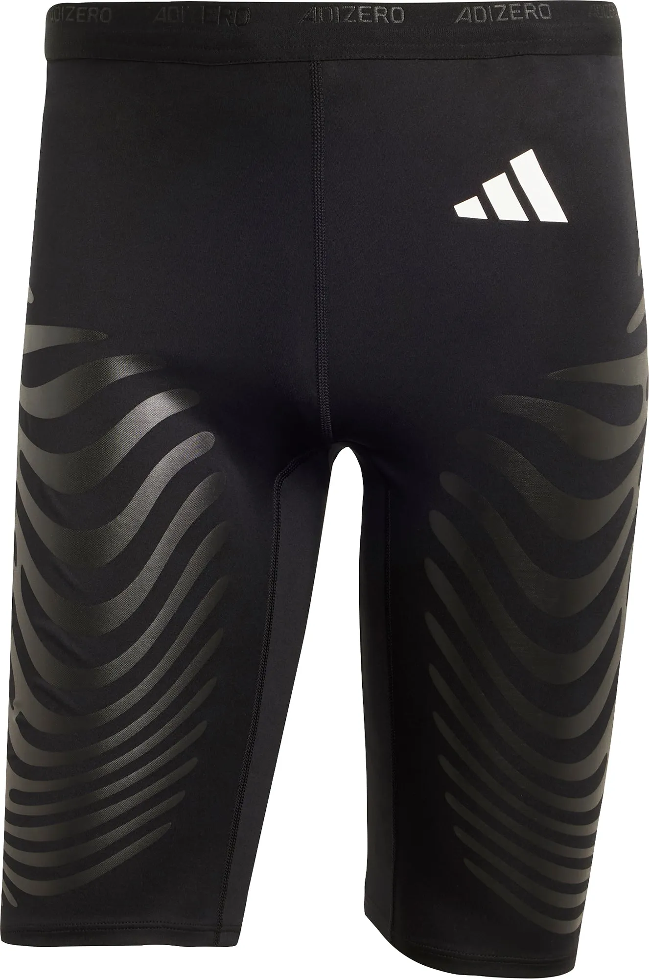 adidas Adizero Control Mens Short Running Tights - Black