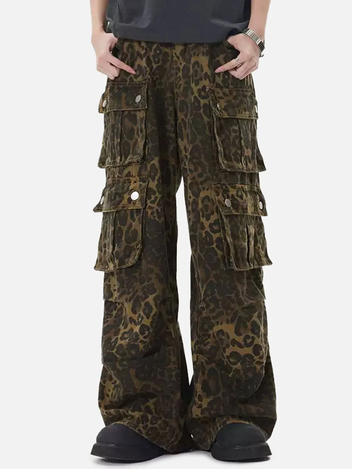 Aelfric Eden Leopard Print Cargo Pants