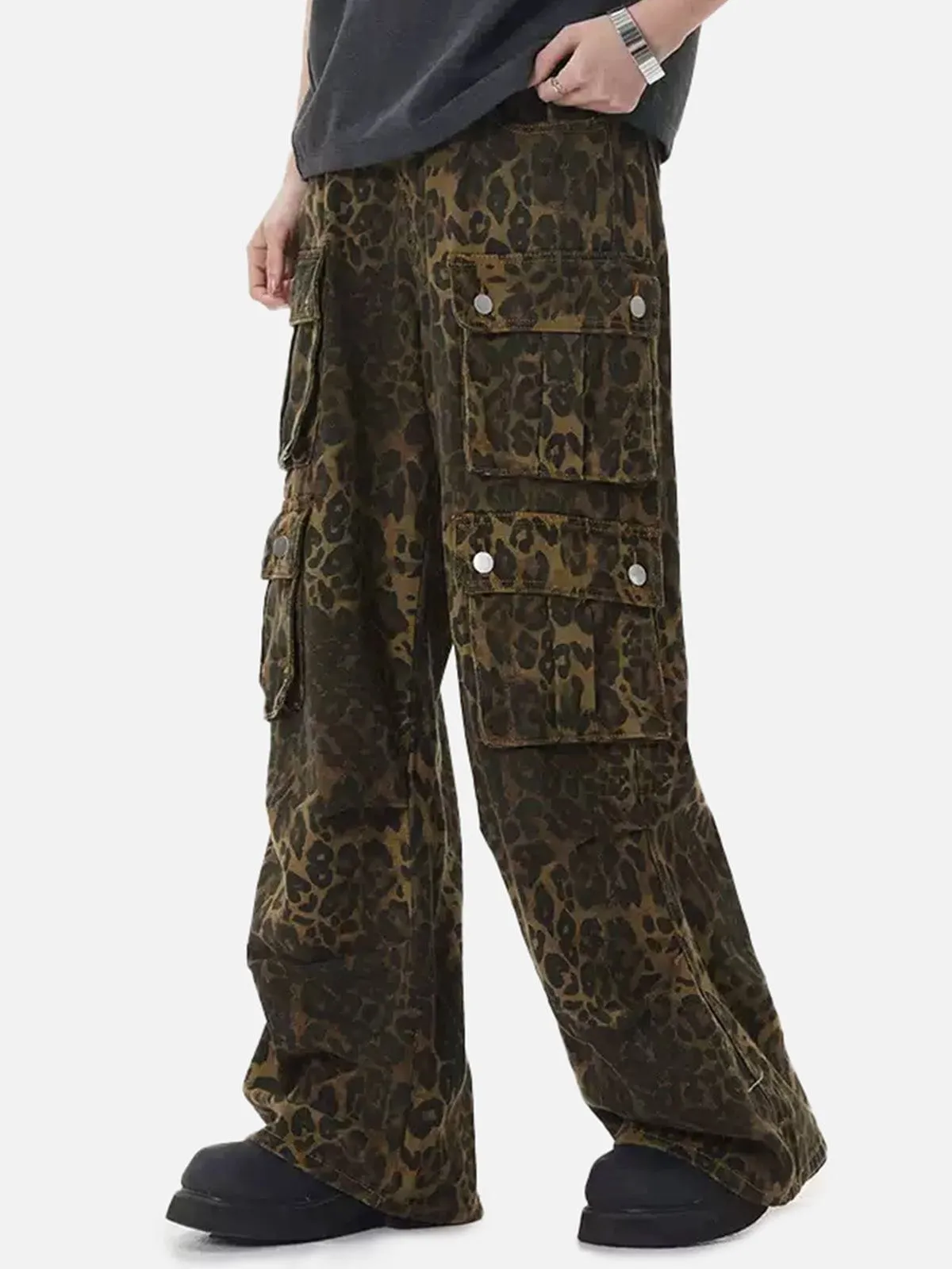 Aelfric Eden Leopard Print Cargo Pants