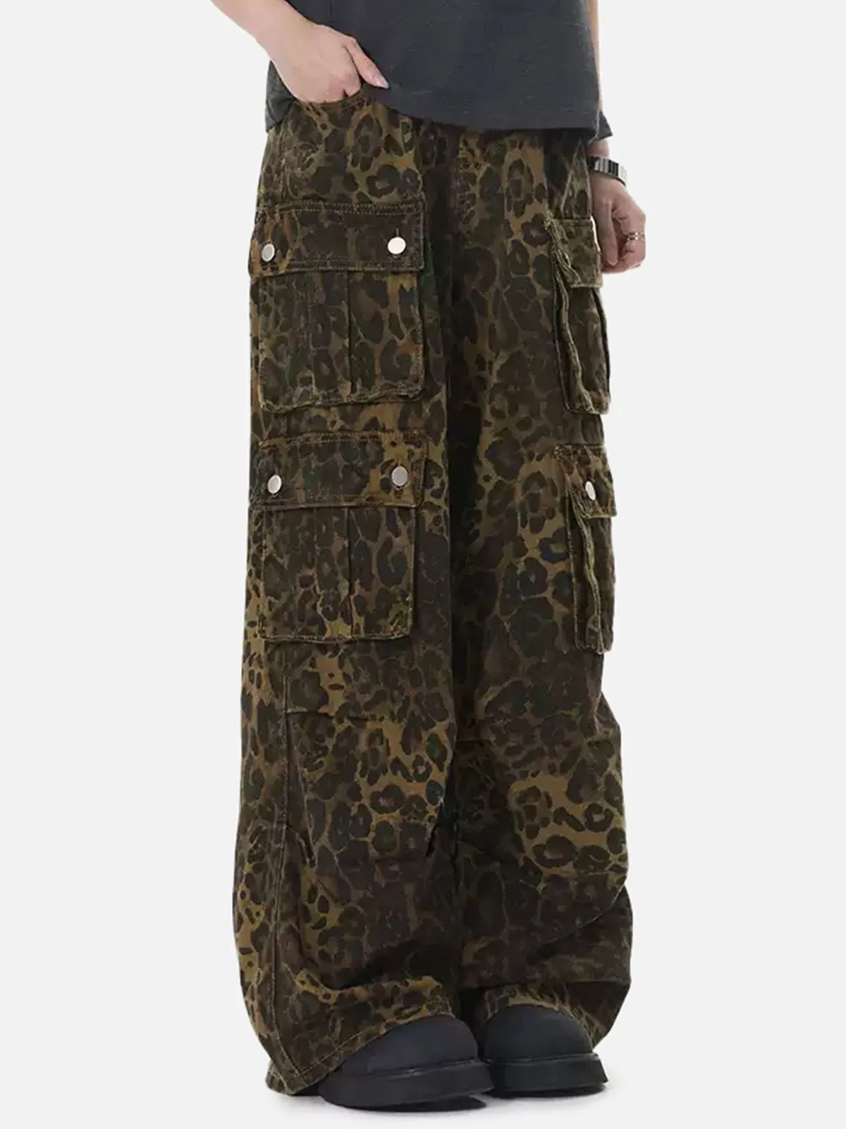 Aelfric Eden Leopard Print Cargo Pants
