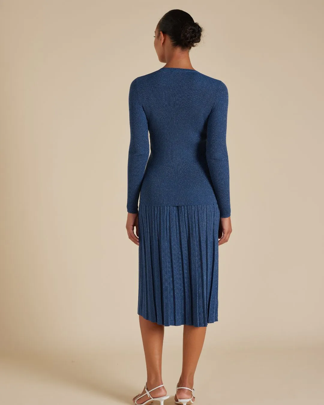 Alessandra Lexi Midi Skirt  - Steel Blue