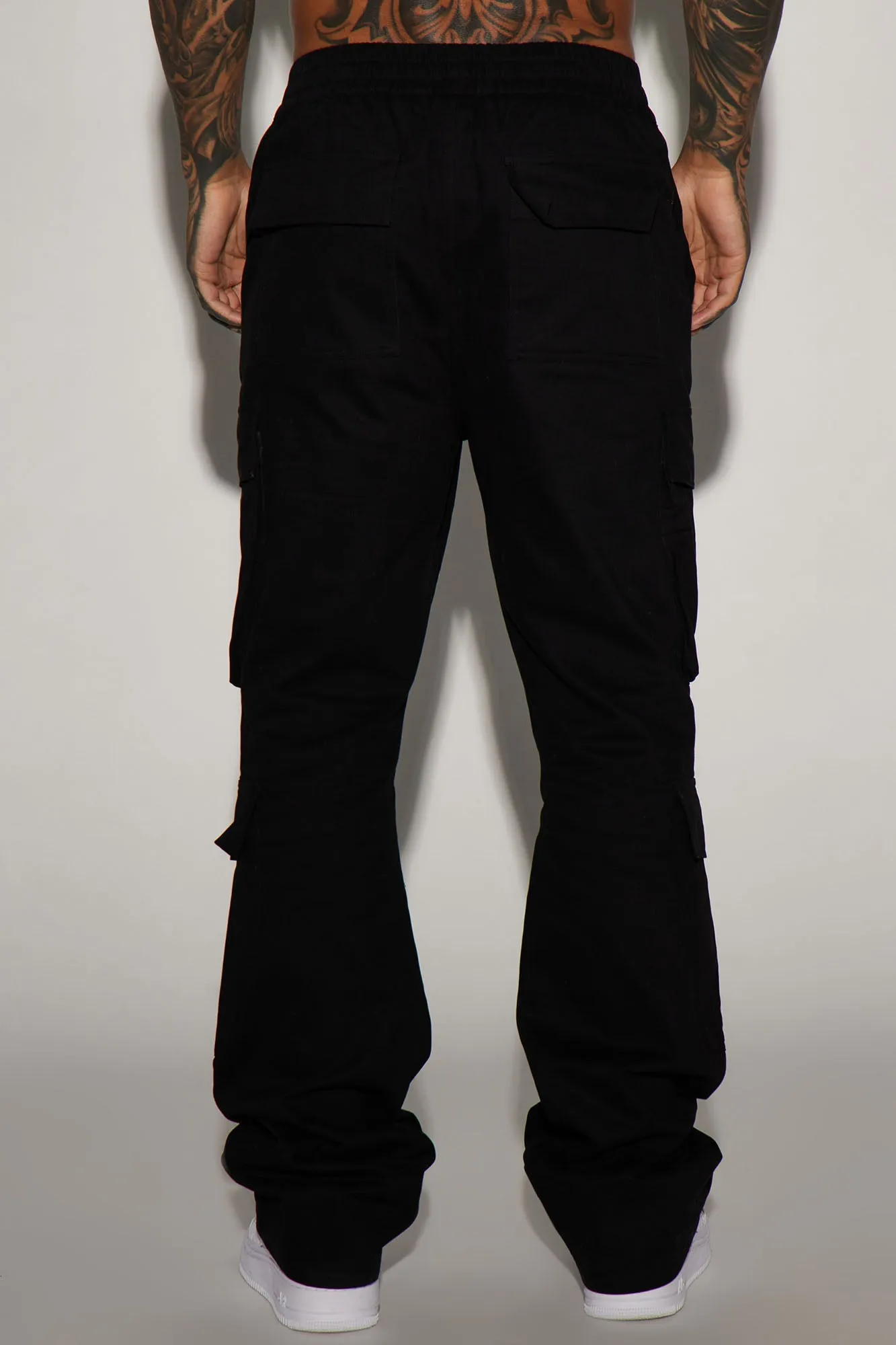 Alisos Twill Slim Flare Cargo Pants - Black