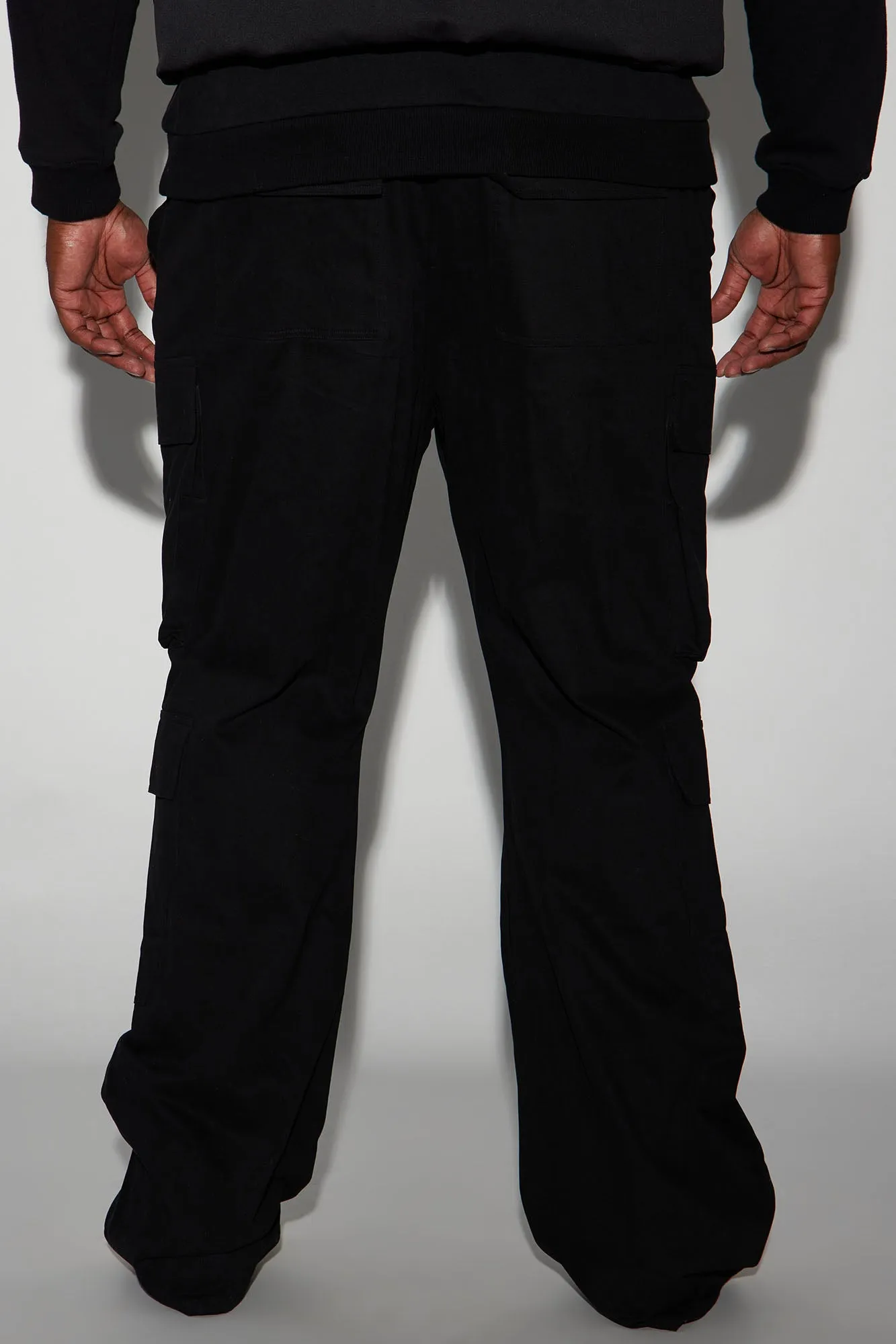 Alisos Twill Slim Flare Cargo Pants - Black
