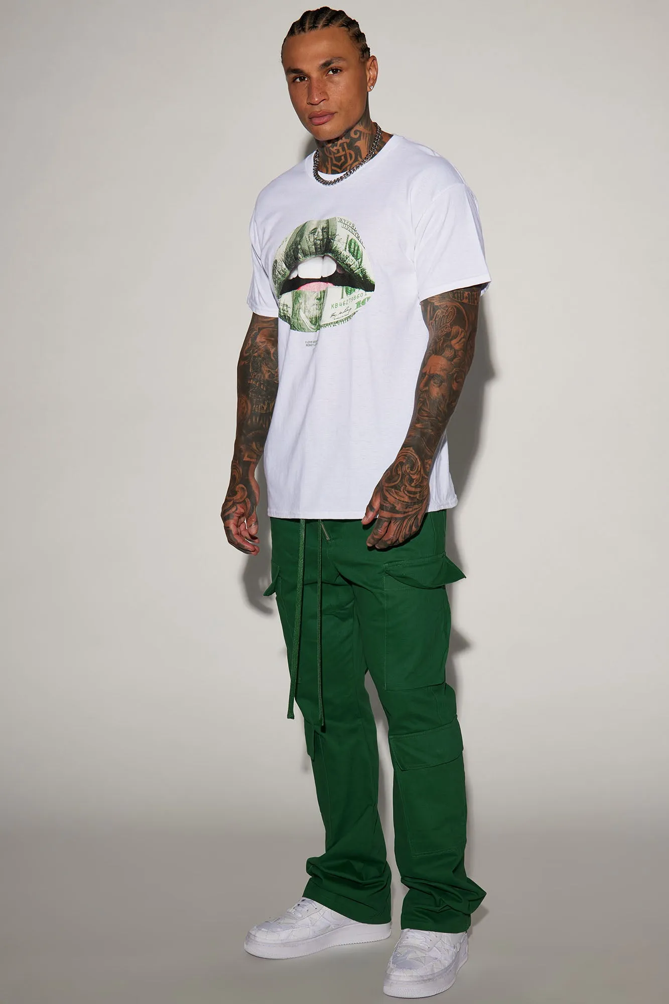 Alisos Twill Slim Flare Cargo Pants - Hunter