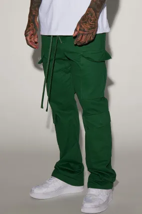 Alisos Twill Slim Flare Cargo Pants - Hunter