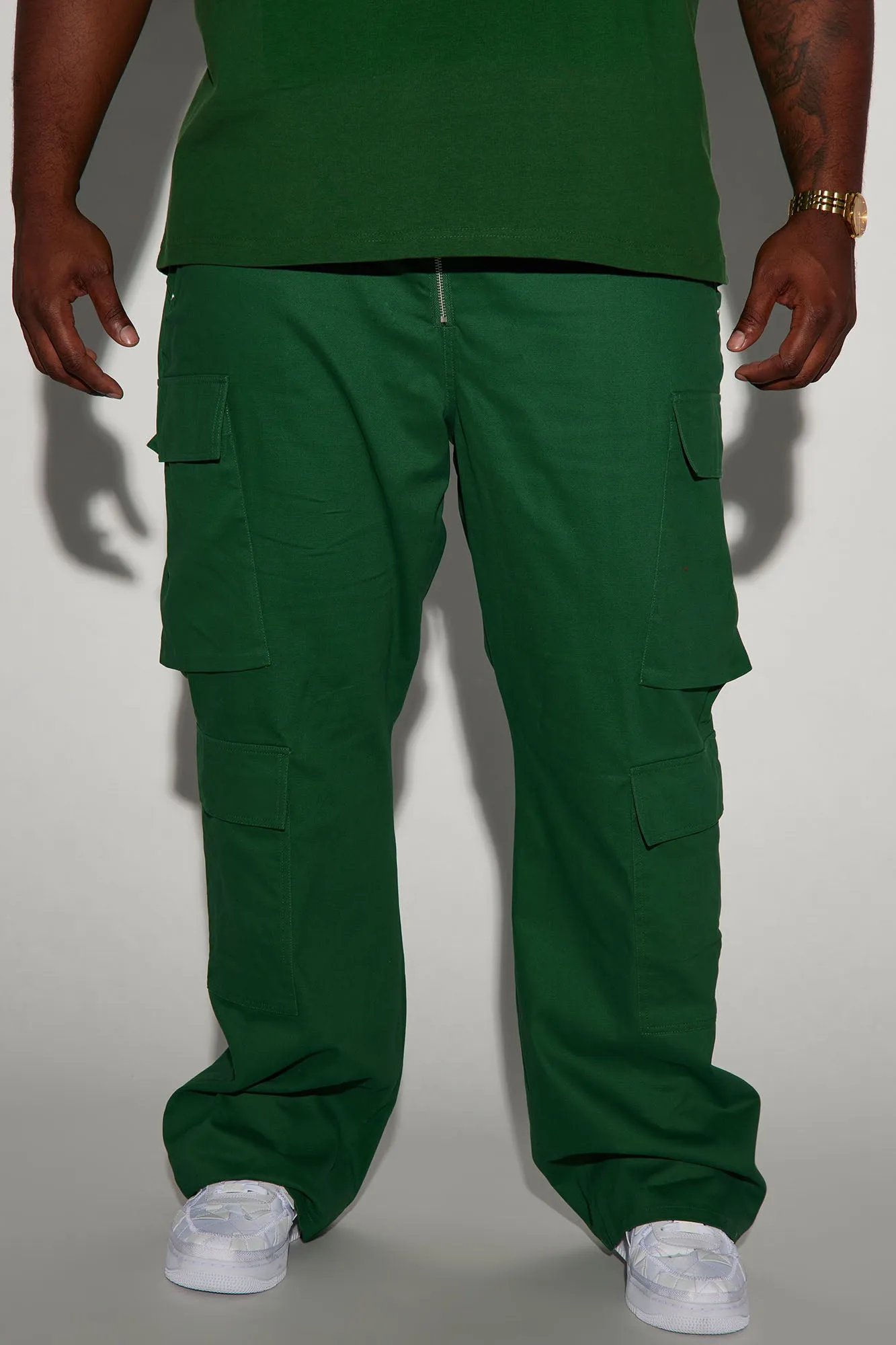 Alisos Twill Slim Flare Cargo Pants - Hunter