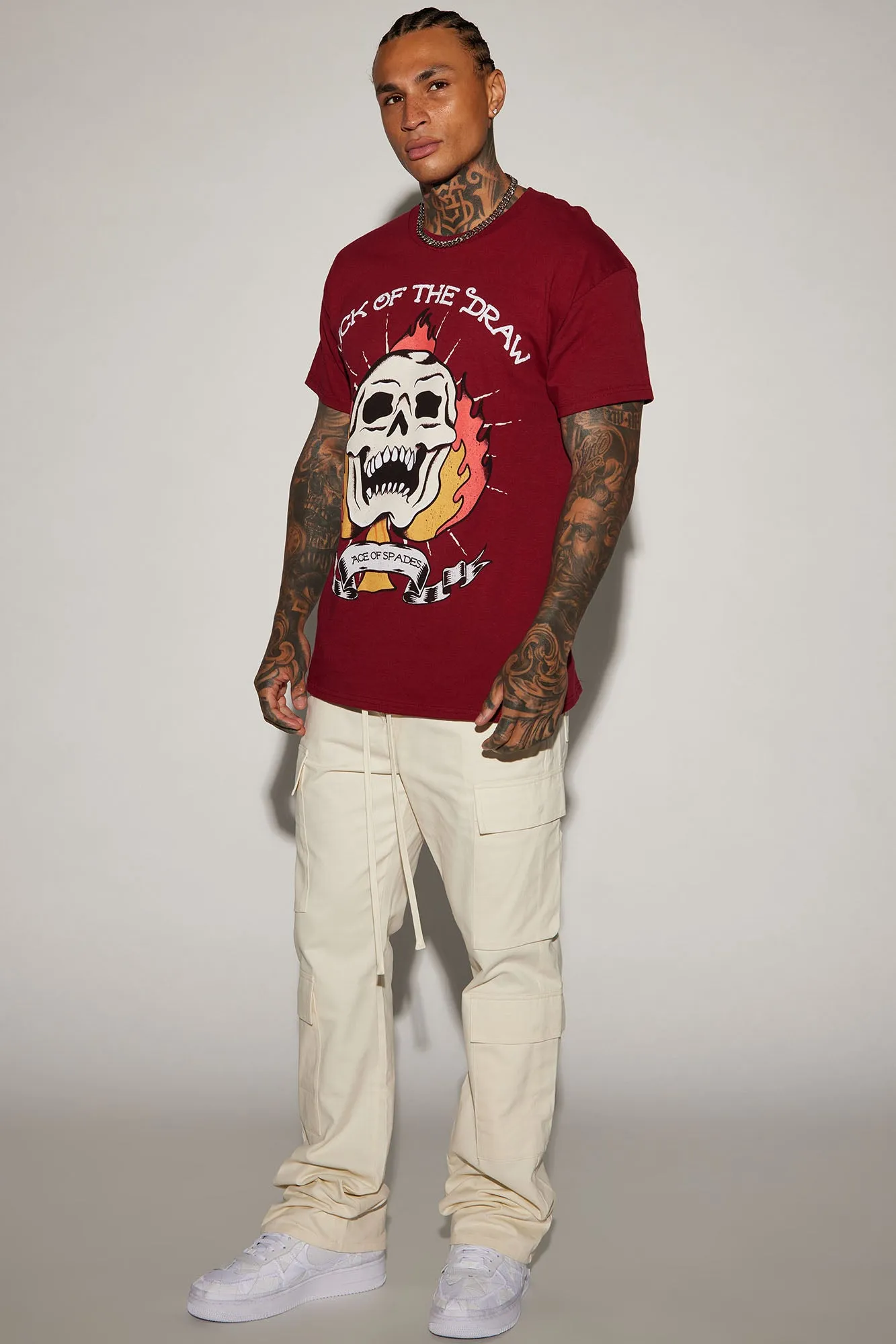 Alisos Twill Slim Flare Cargo Pants - Off White