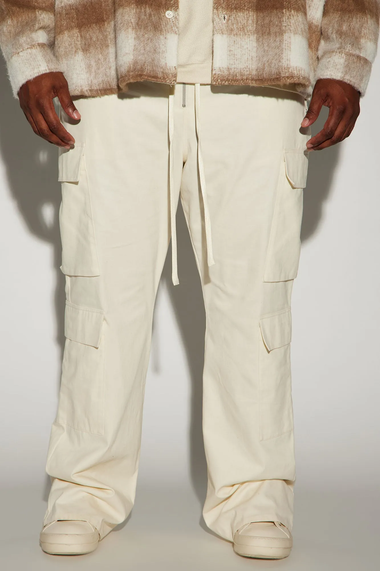 Alisos Twill Slim Flare Cargo Pants - Off White