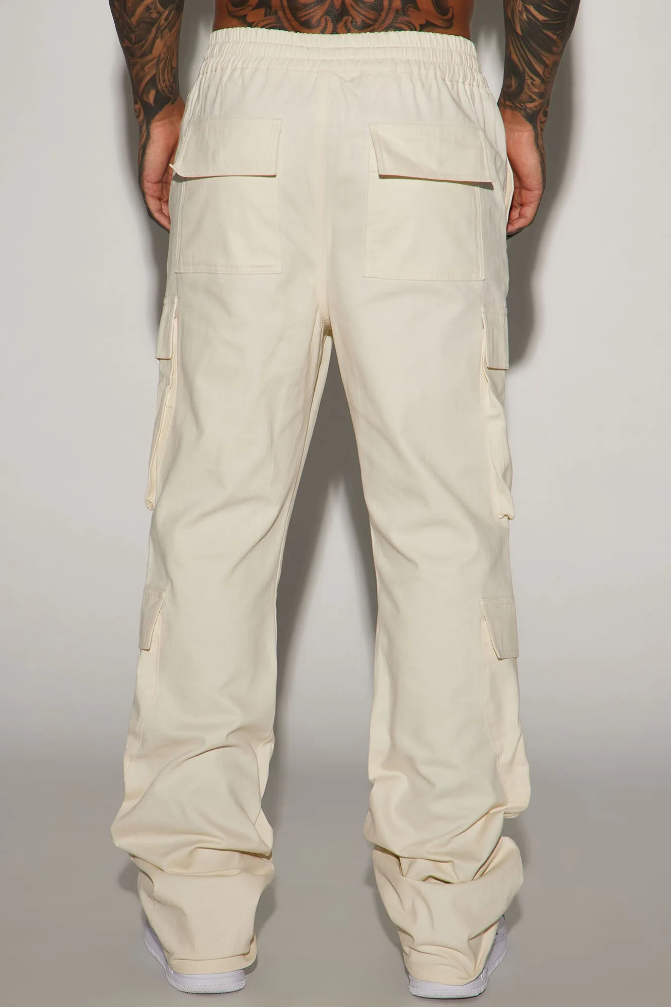 Alisos Twill Slim Flare Cargo Pants - Off White