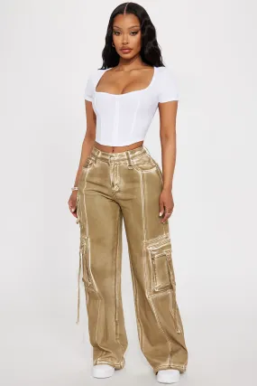 All A Blur Mineral Wash Cargo Pant - Brown