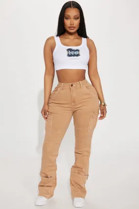 Alternate Universe Stretch Cargo Jeans - Tan