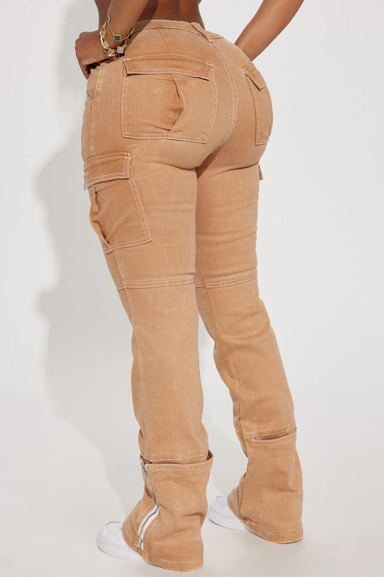 Alternate Universe Stretch Cargo Jeans - Tan