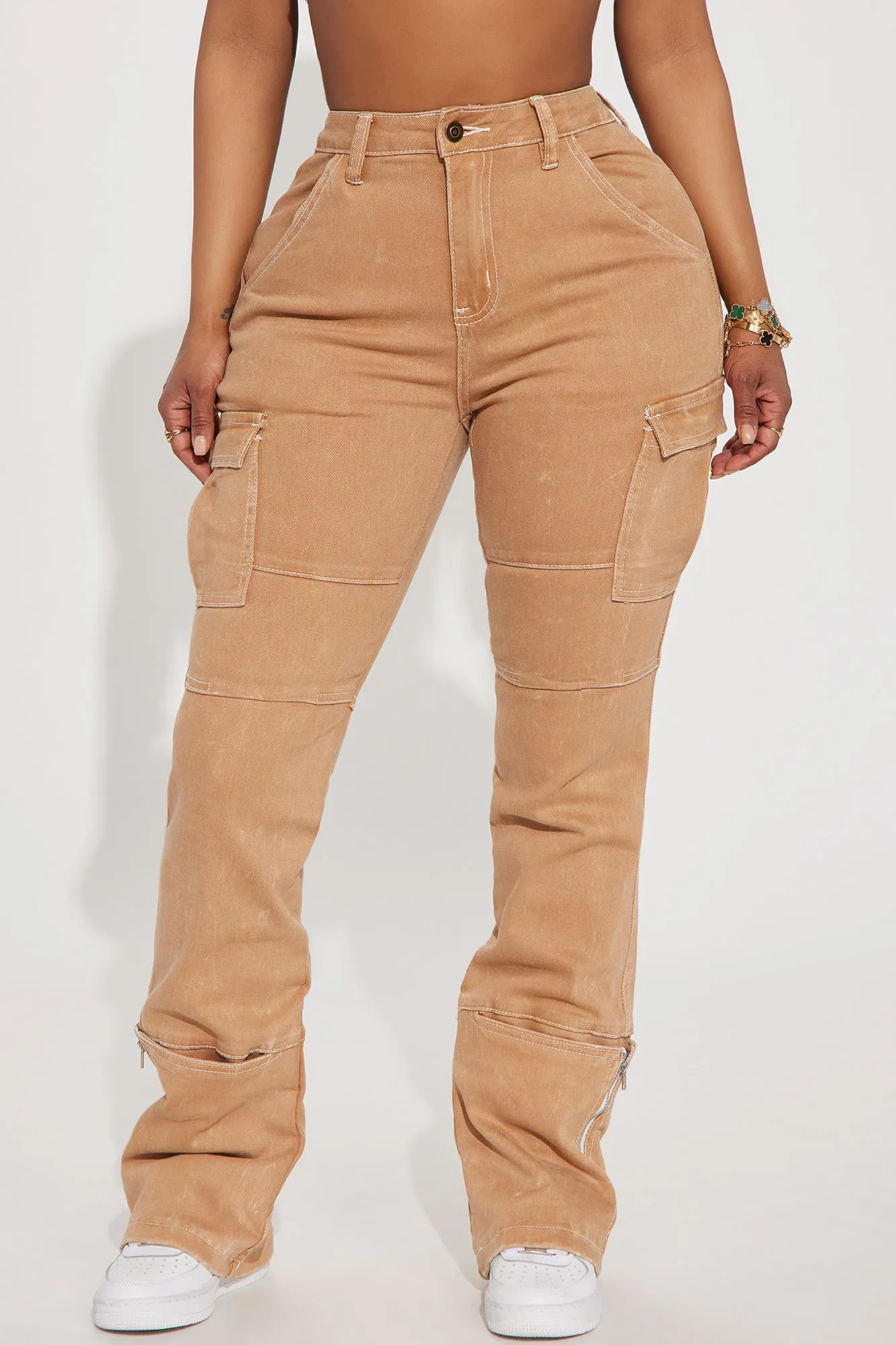 Alternate Universe Stretch Cargo Jeans - Tan