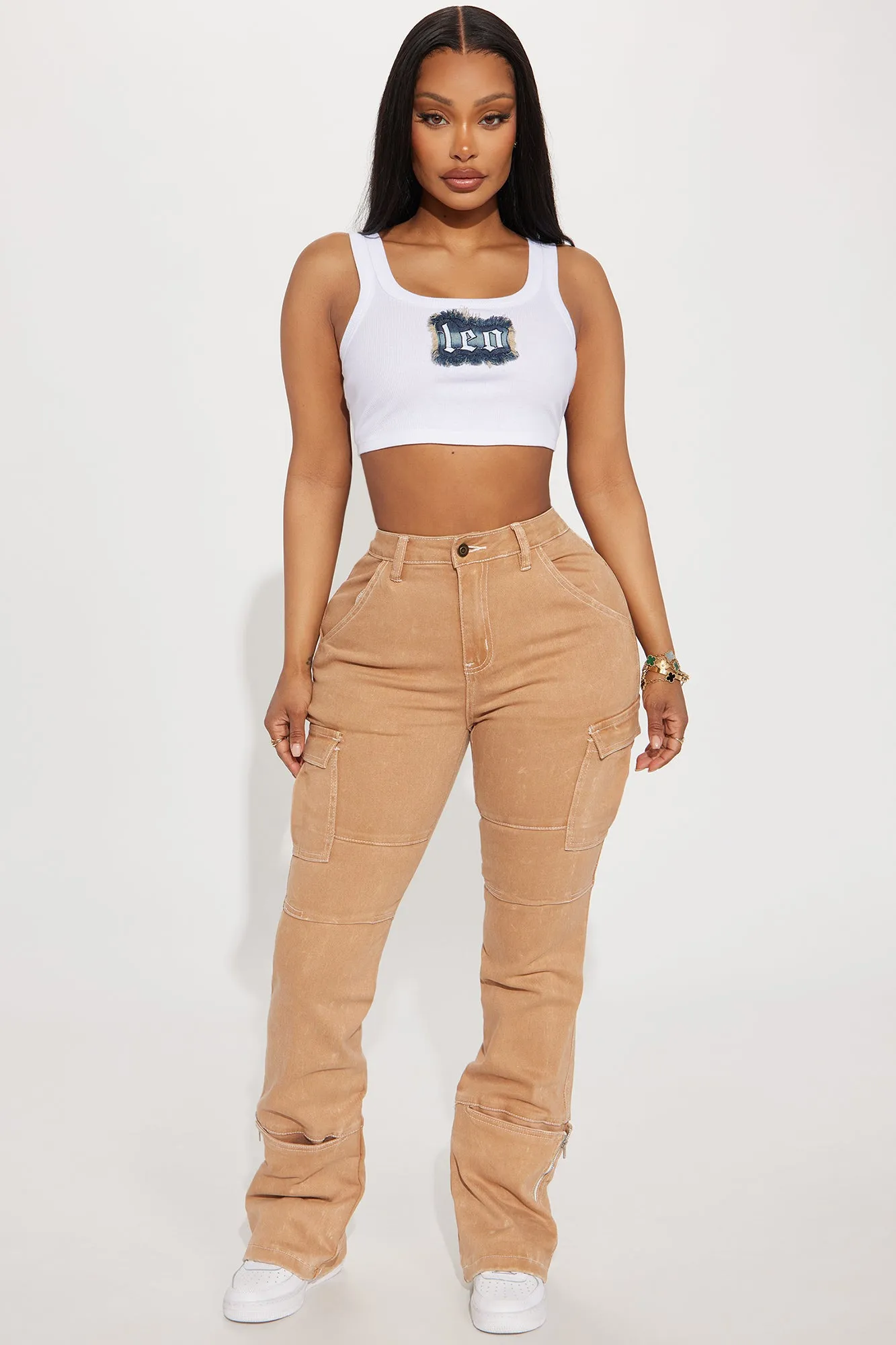 Alternate Universe Stretch Cargo Jeans - Tan