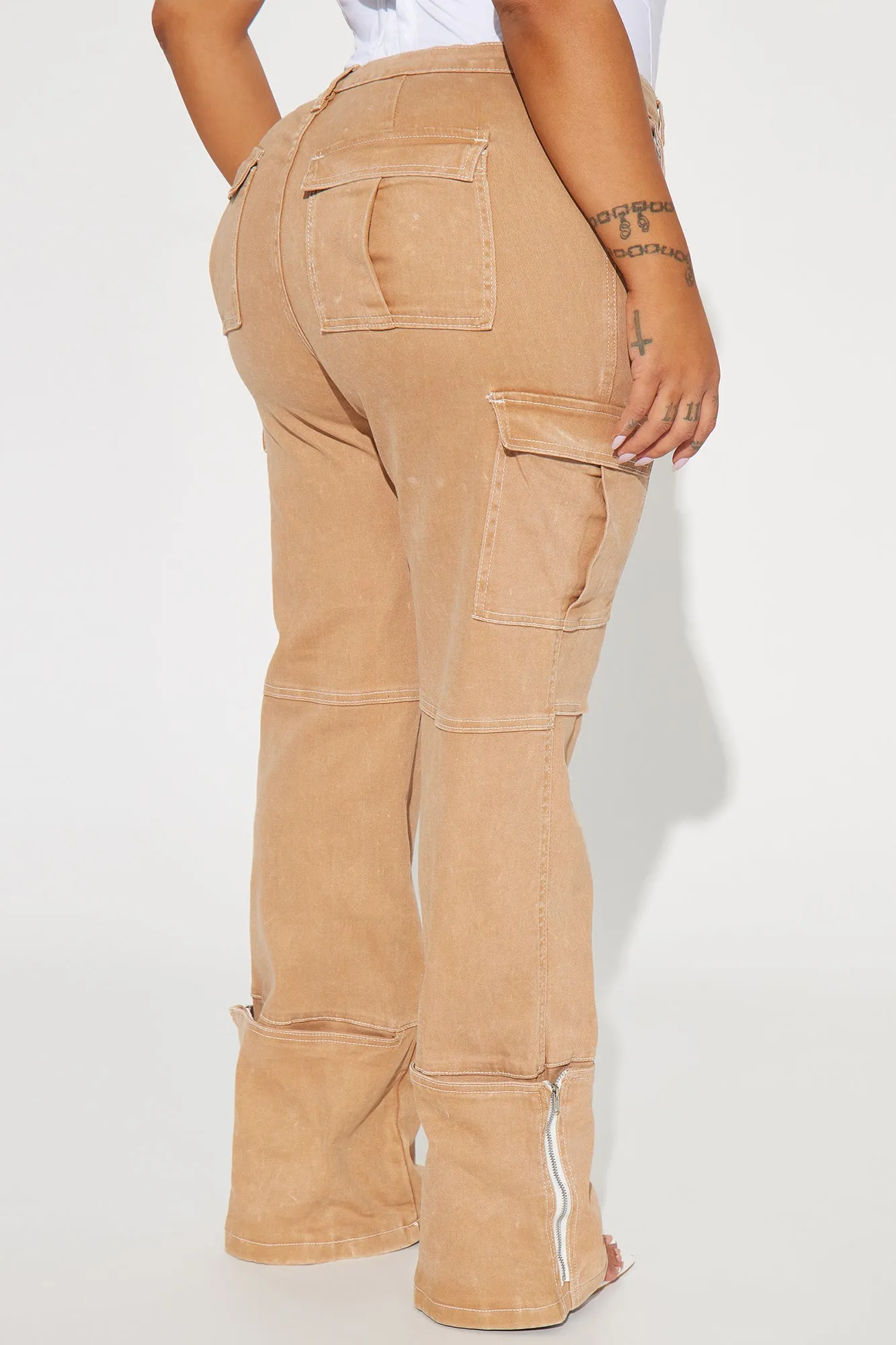 Alternate Universe Stretch Cargo Jeans - Tan