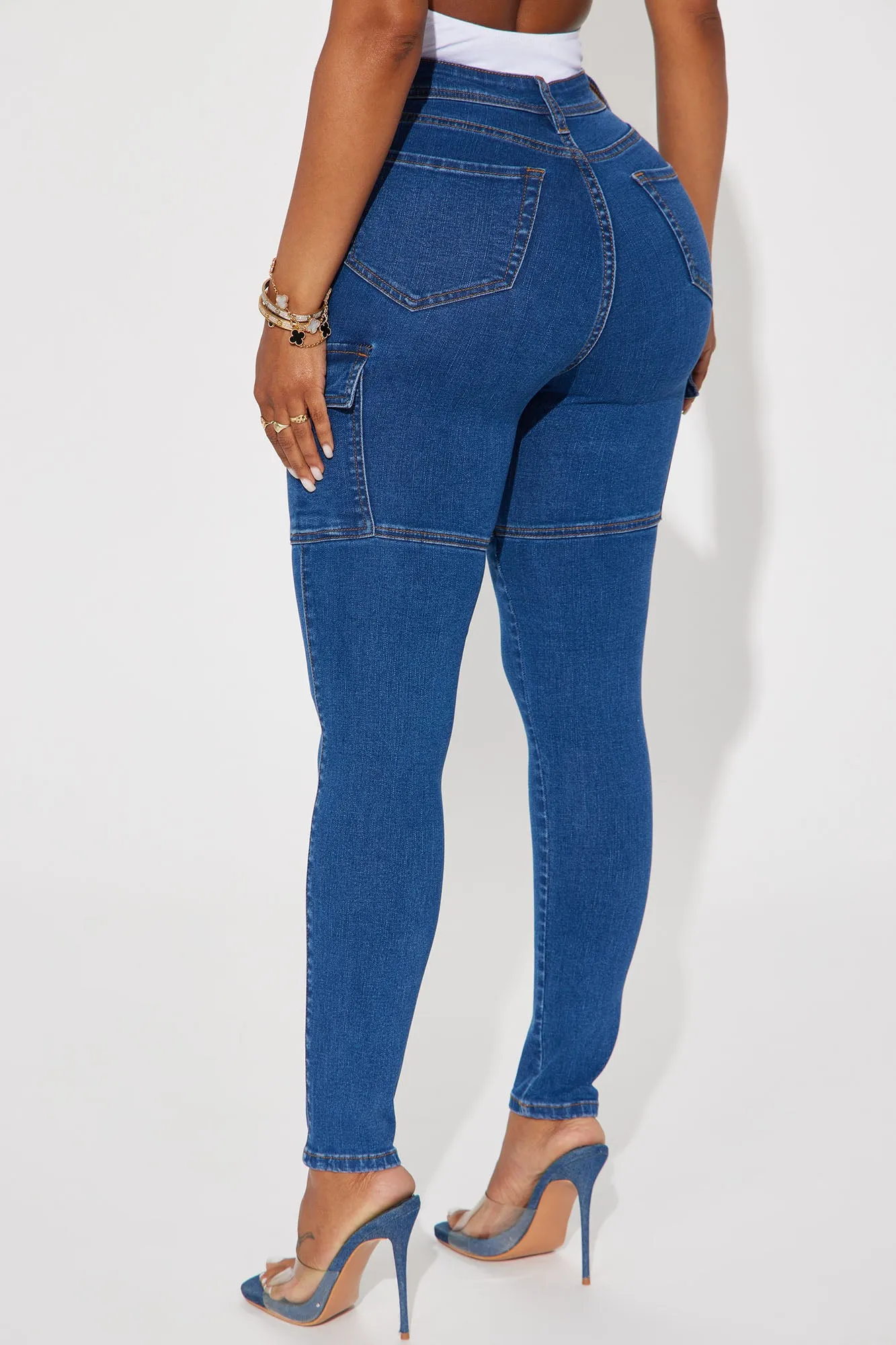 Always In Control Stretch Cargo Skinny Jean - Medium Wash