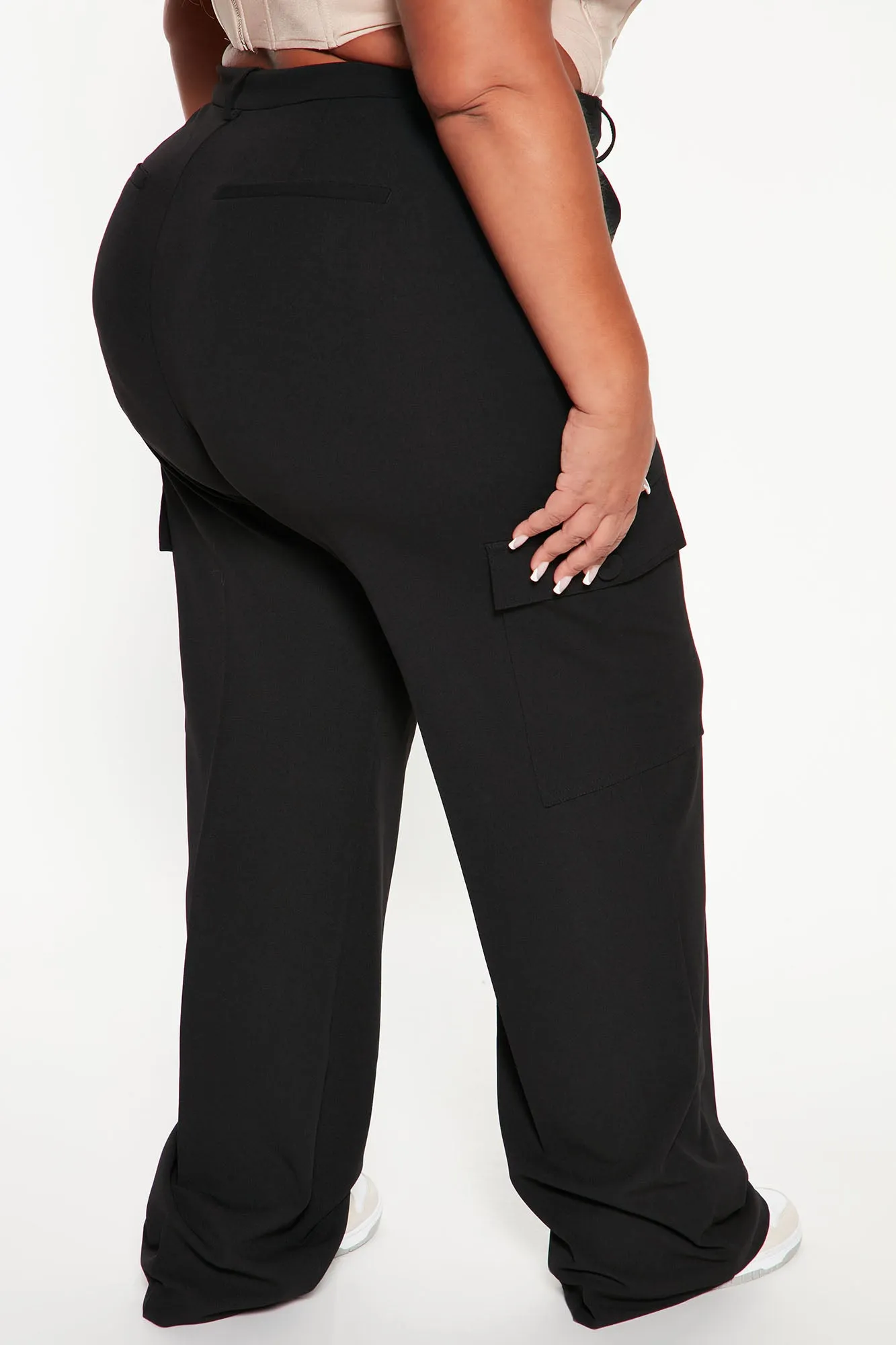 Alyssa Cargo Trouser Pant - Black