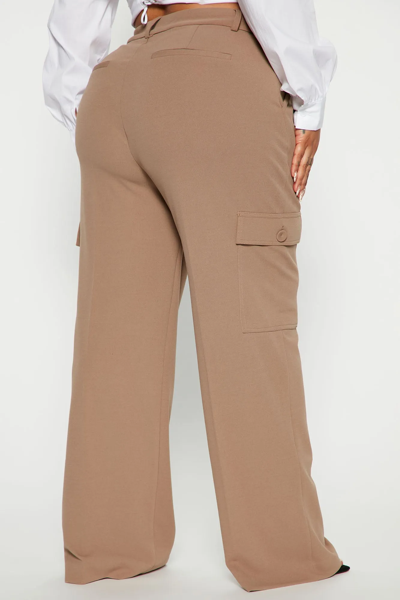 Alyssa Cargo Trouser Pant - Taupe