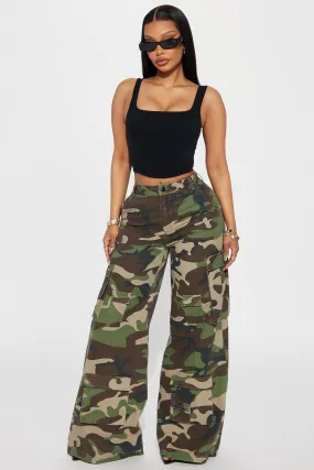 Amelia Cargo Ripstop Pant - Olive/combo
