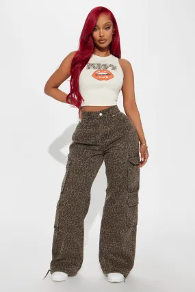 Anastasia Leopard Jogger - Brown/combo