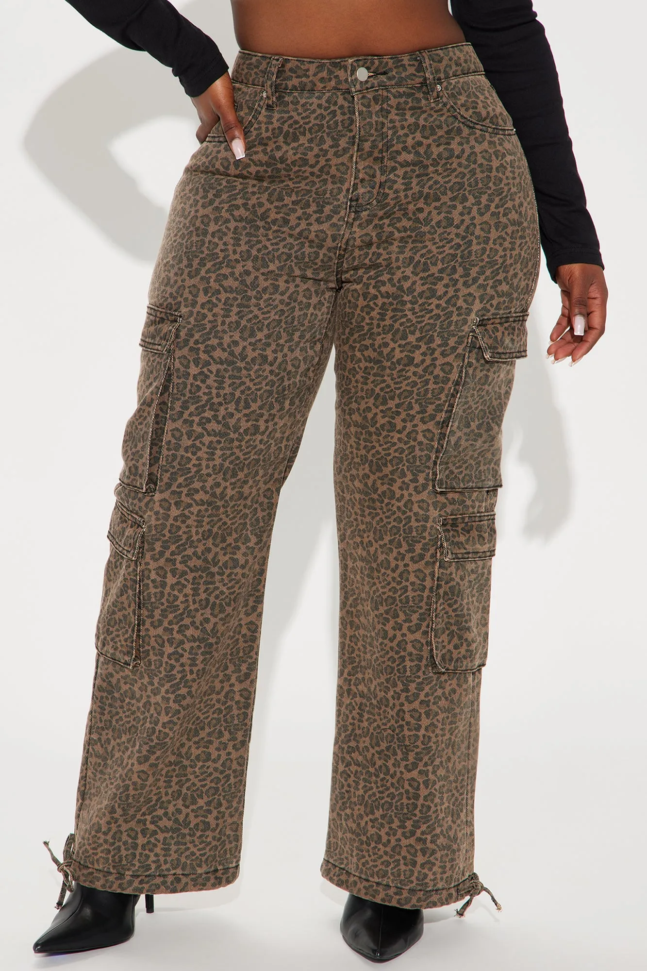 Anastasia Leopard Jogger - Brown/combo