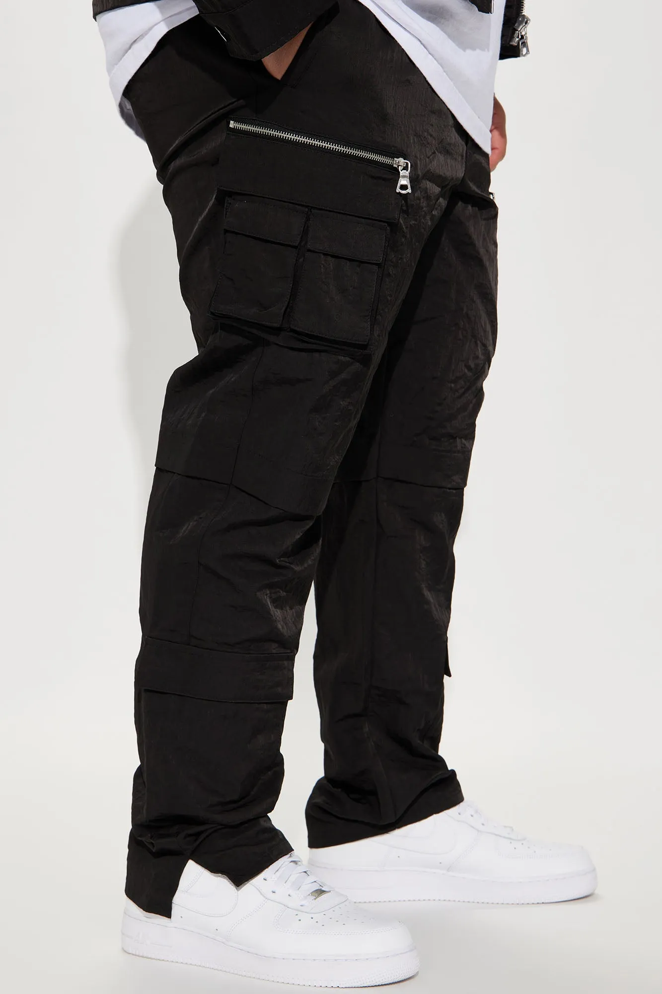 As It Was Nylon Cargo Pants - Black
