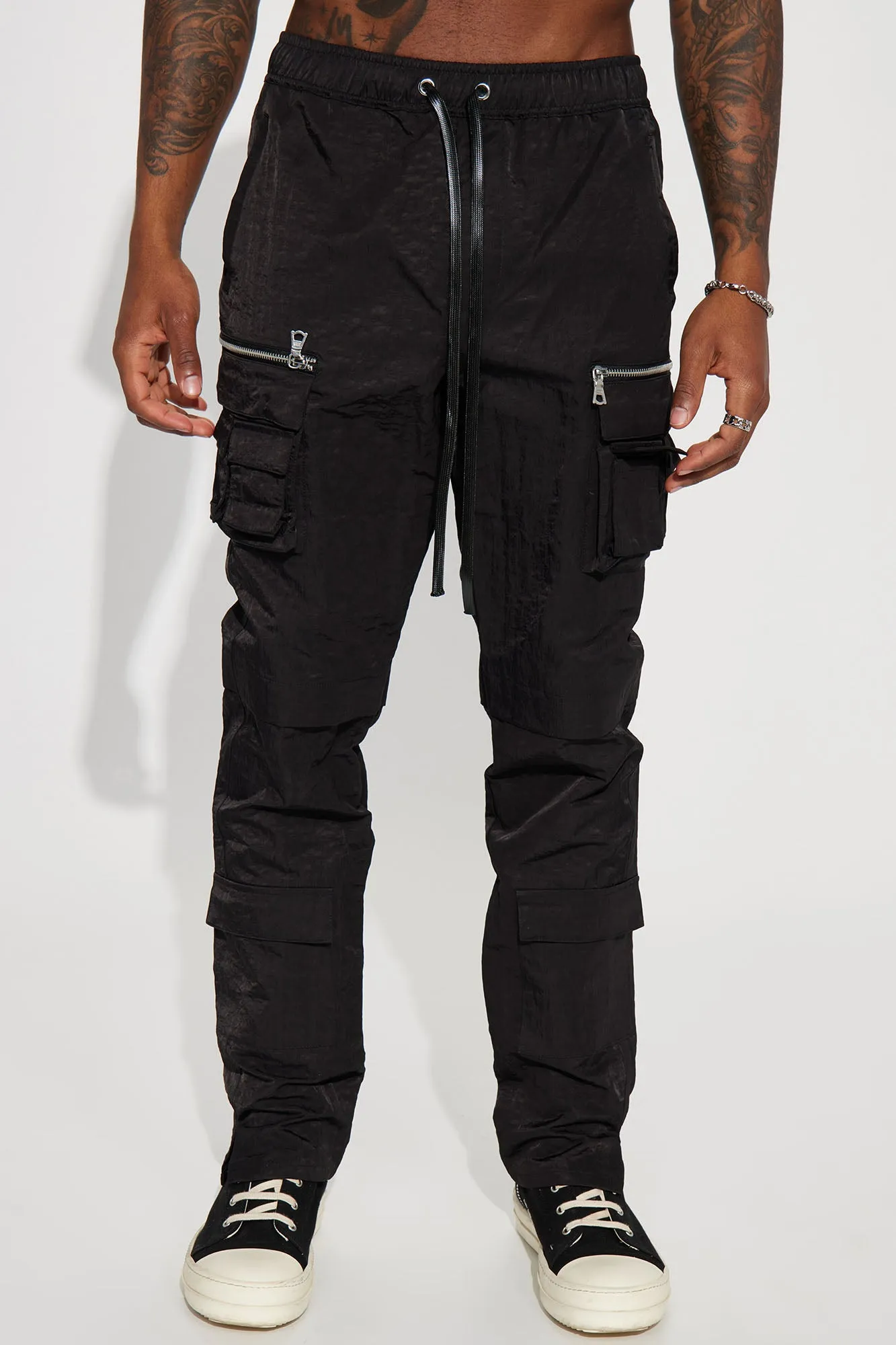 As It Was Nylon Cargo Pants - Black