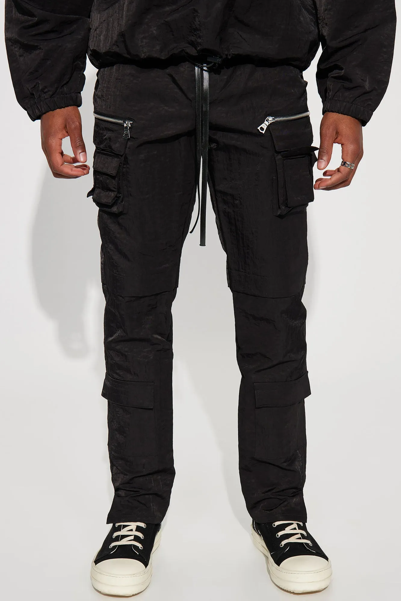 As It Was Nylon Cargo Pants - Black