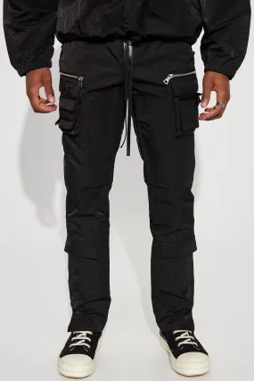 As It Was Nylon Cargo Pants - Black