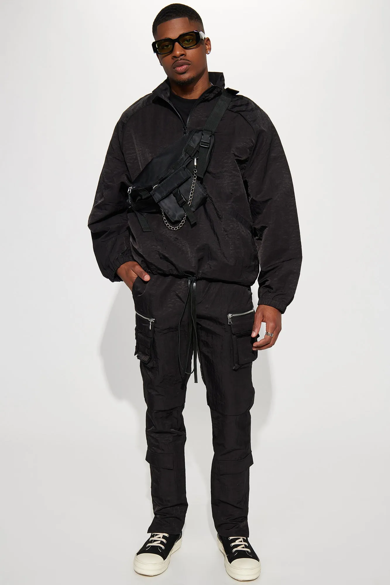 As It Was Nylon Cargo Pants - Black