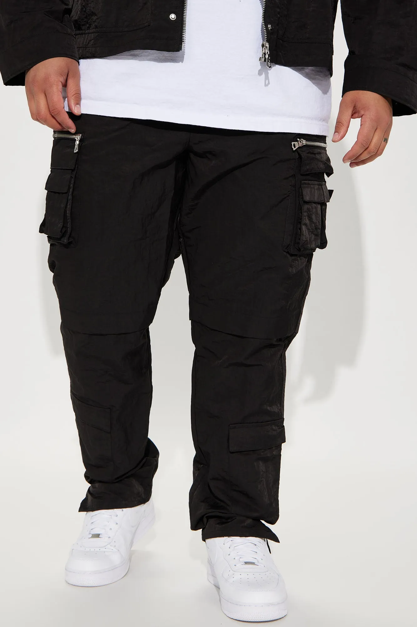 As It Was Nylon Cargo Pants - Black