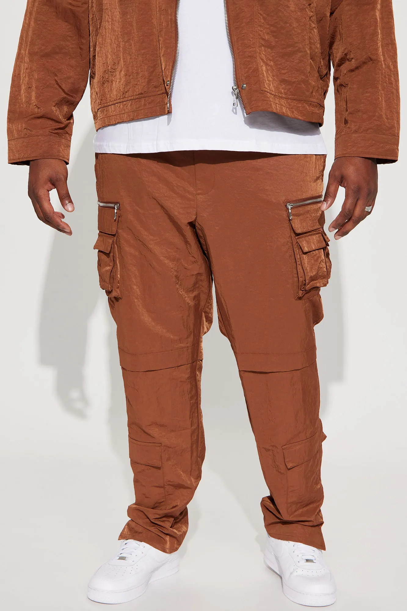 As It Was Nylon Cargo Pants - Brown