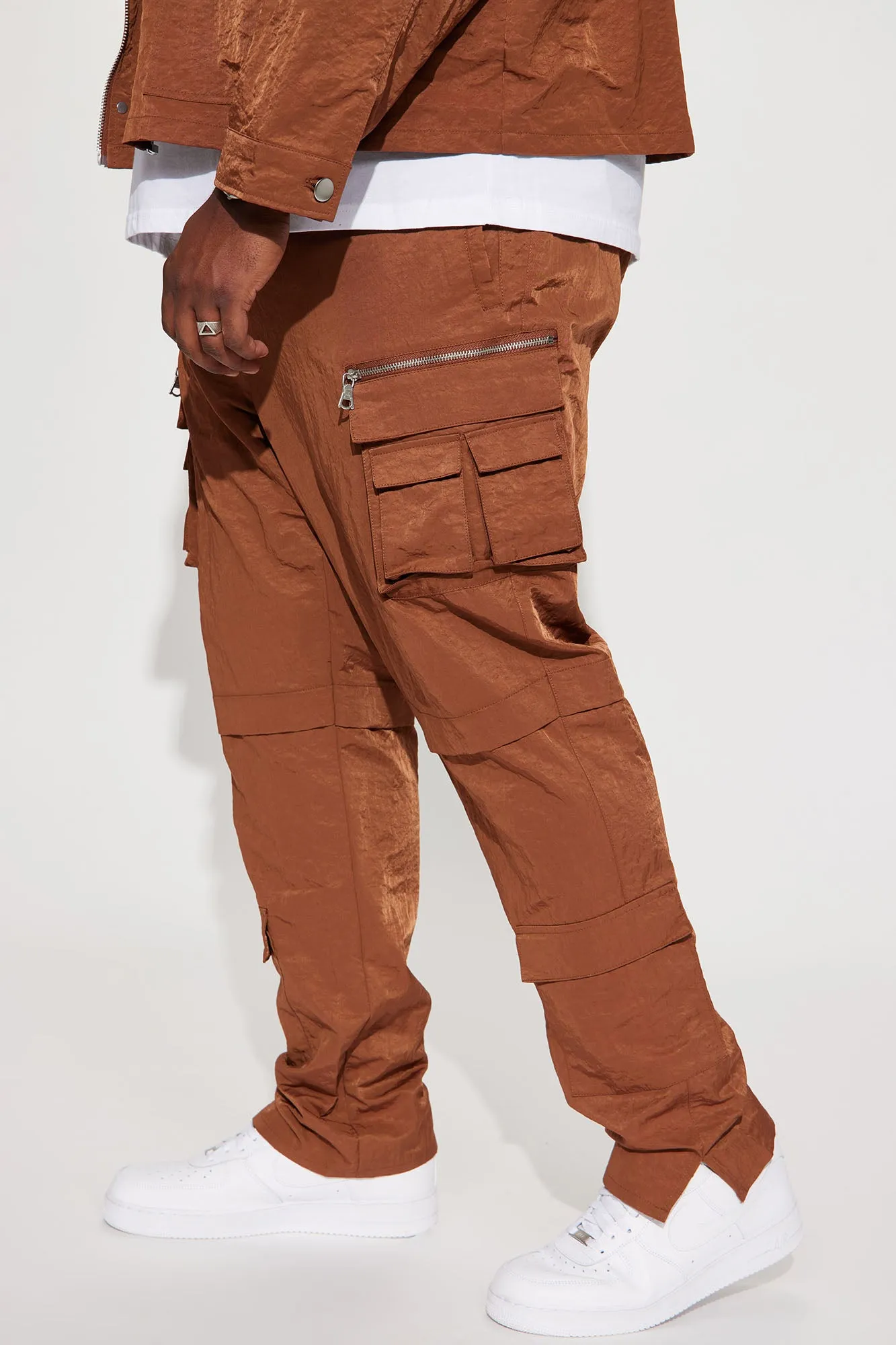 As It Was Nylon Cargo Pants - Brown
