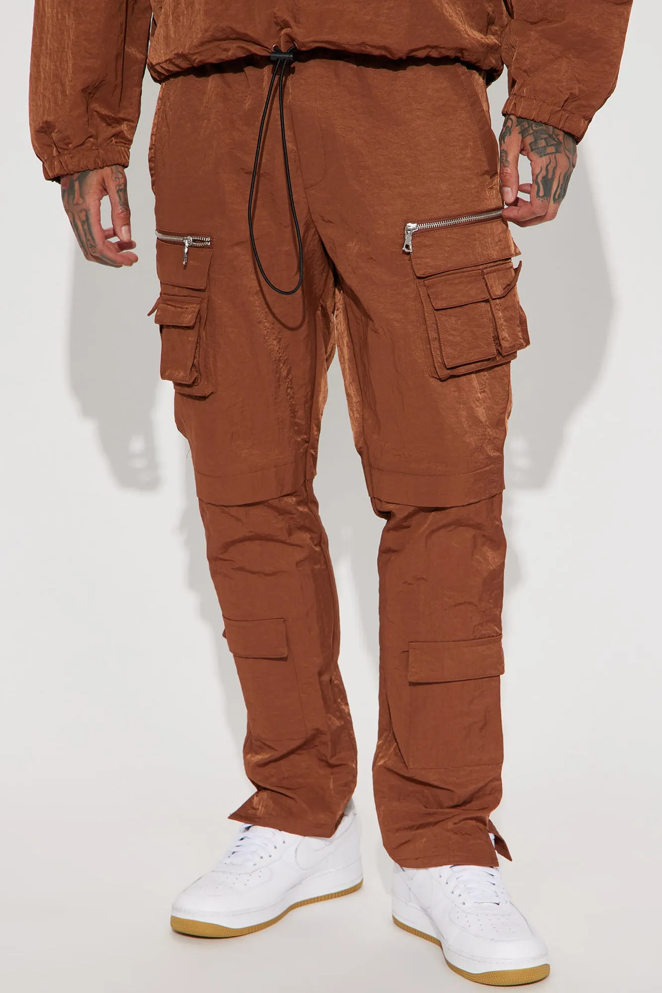 As It Was Nylon Cargo Pants - Brown