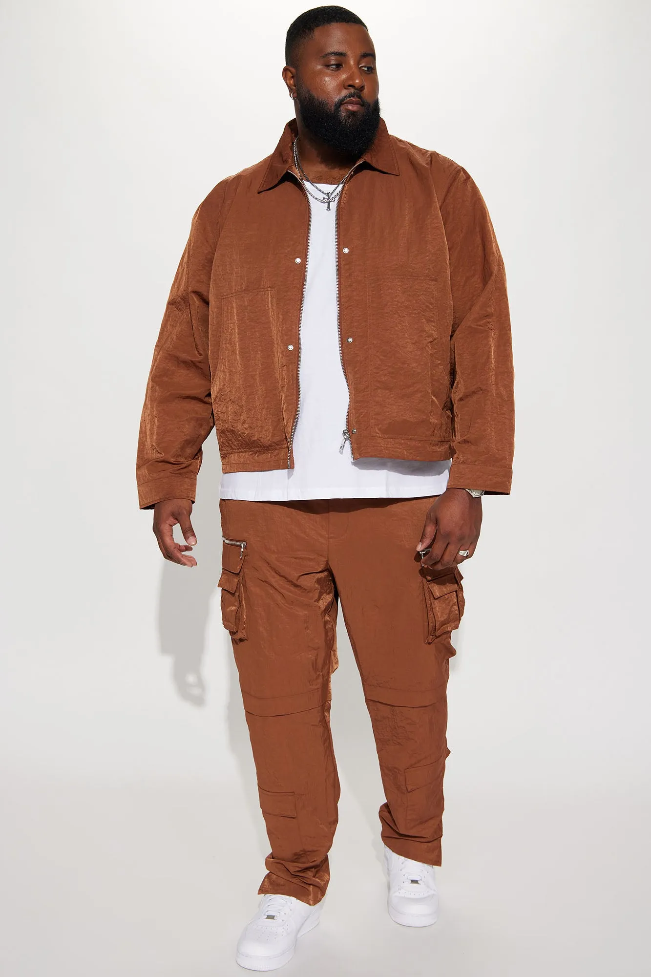 As It Was Nylon Cargo Pants - Brown