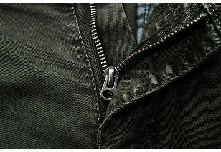 Athletic Style Ribbed Ankle Tactical Cargo Pants