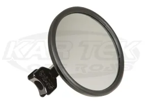 Axia Alloys 5" Round Convex Billet Arm Side Mirror Black Anodized