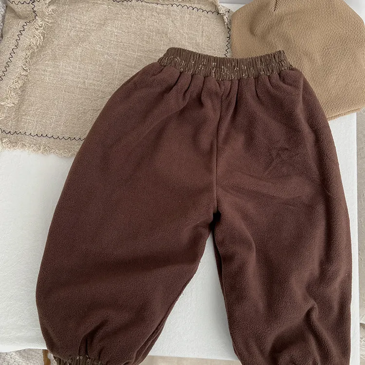 Baby Girl Ditsy Flower Pattern Corduroy Fabric Loose Thickened Pants In Winter by MyKids-USA™