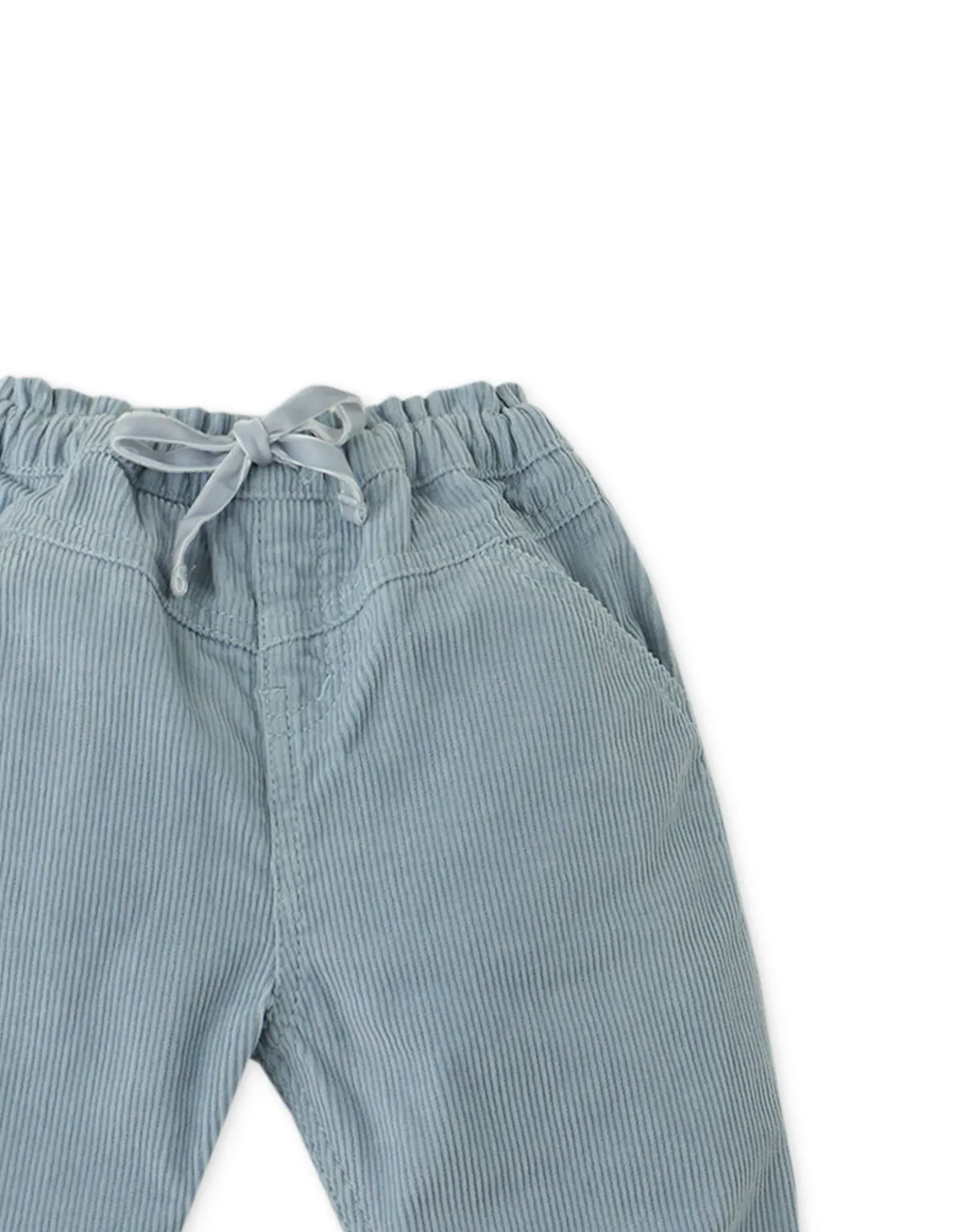 BABY GIRLS BALLOON FIT CORDUROY PULL ON PANTS WITH FRONT YOKE