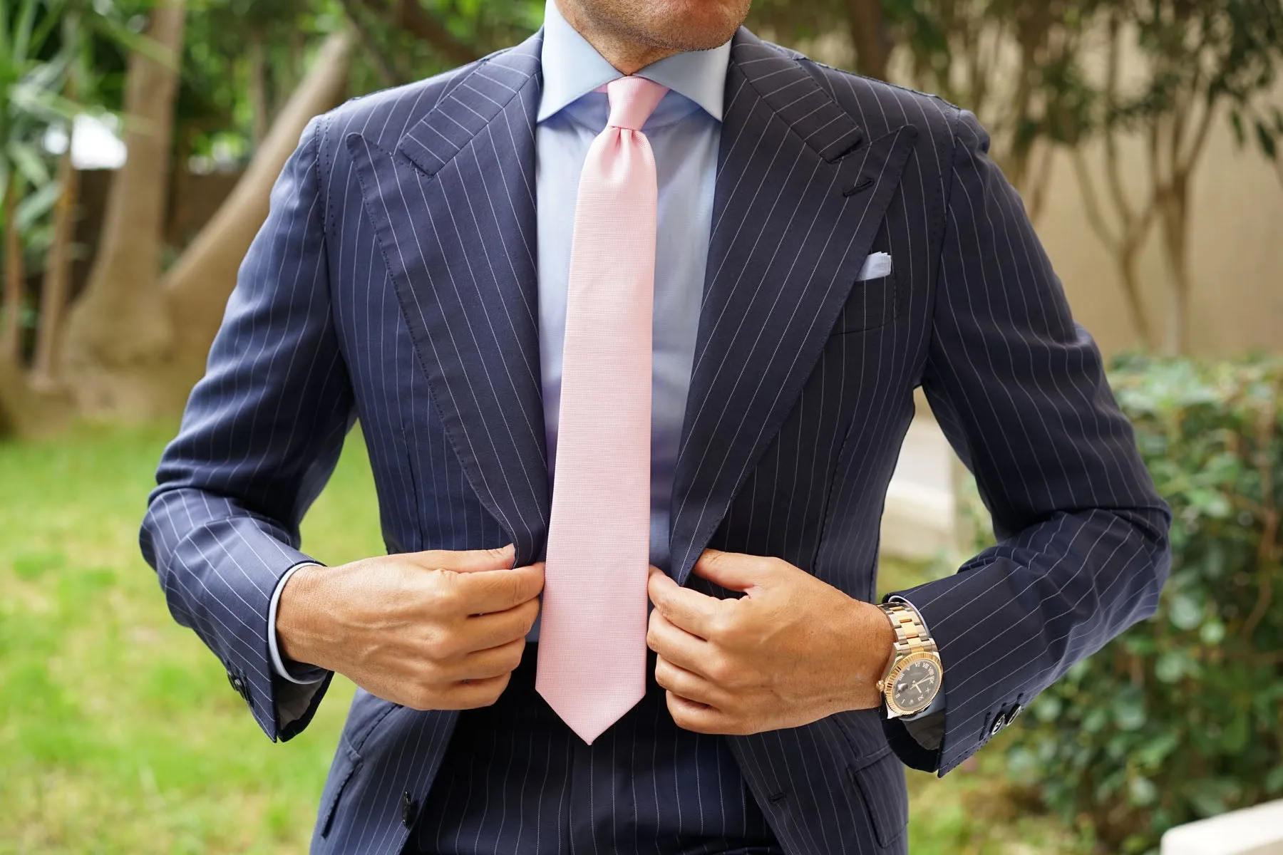Baby Pink Skinny Tie
