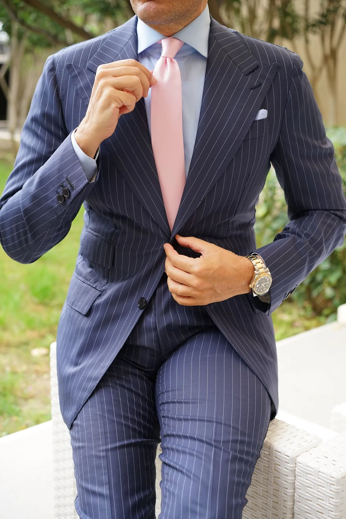 Baby Pink Skinny Tie