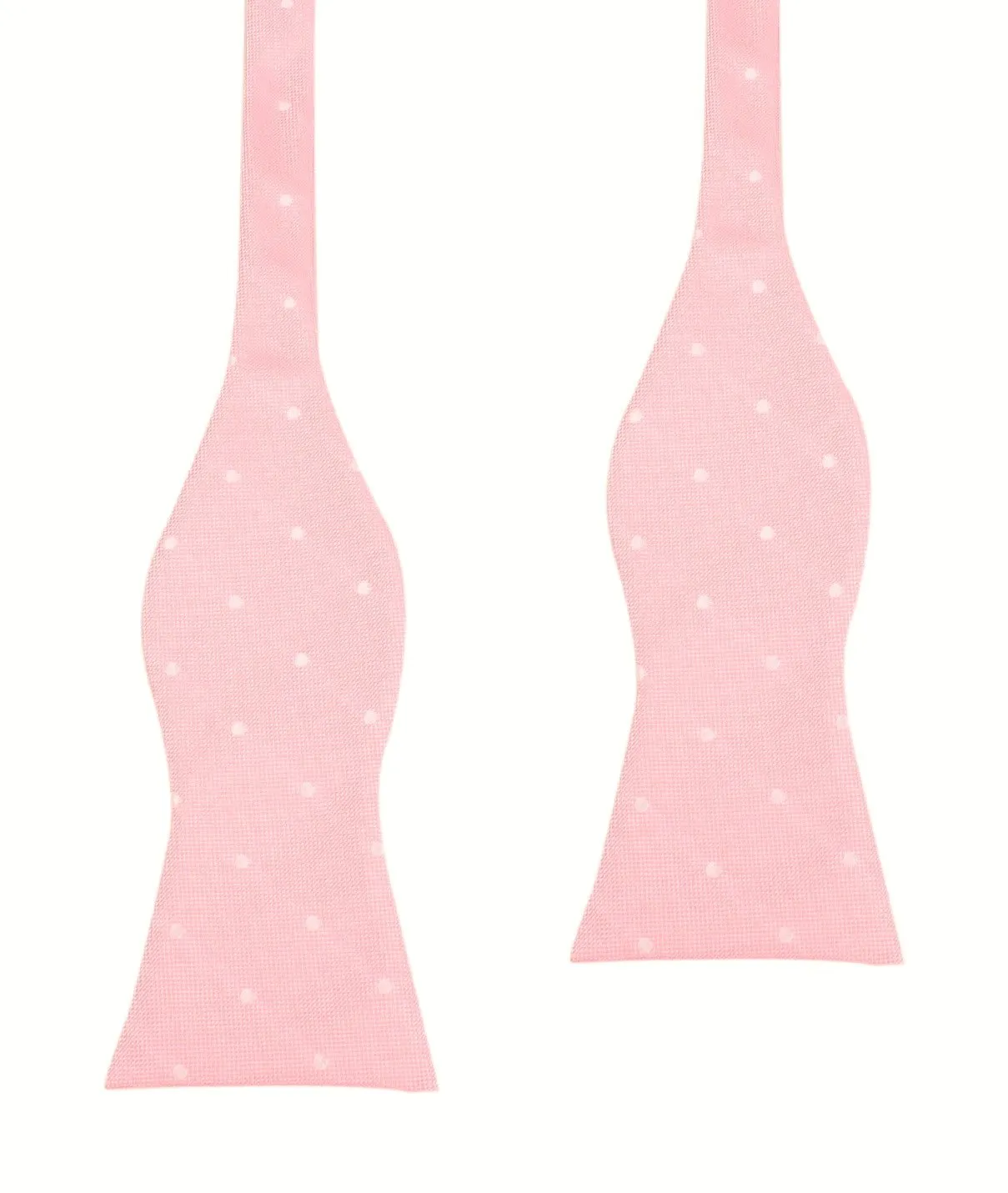 Baby Pink with White Polka Dots Self Tie Bow Tie
