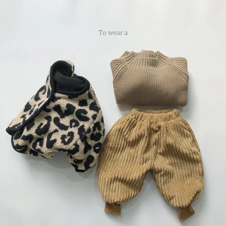 Baby Solid Color Corduroy Fabric Thickened Winter Pants by MyKids-USA™