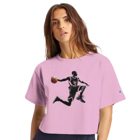 Basketball Player Mid-Air - Women's Cropped Heritage Crewneck T-Shirt | Champion T453W