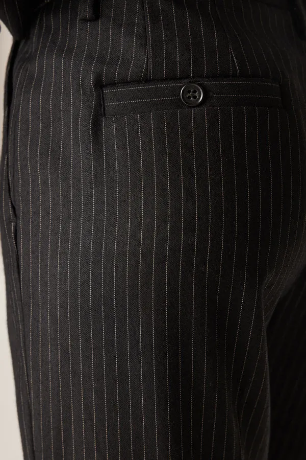 BAXTER PINSTRIPE PANT | Black Pinstripe