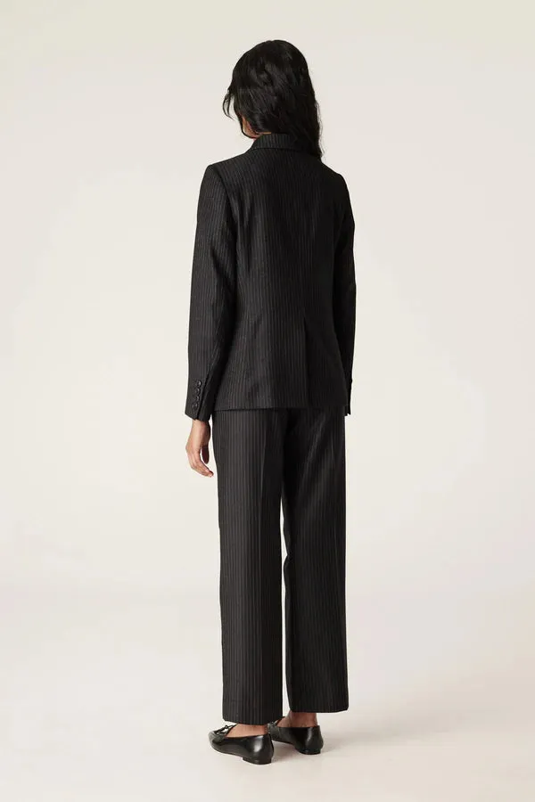 BAXTER PINSTRIPE PANT | Black Pinstripe